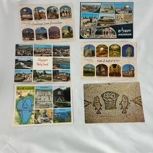 Set of Vintage Postcards with Scenic Views from Israel New never used
